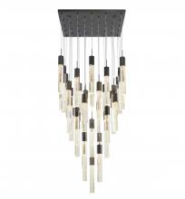 Bethel International Canada ADS30C35BG - 41-Light Black Chandelier With Clear Bubble Crystals